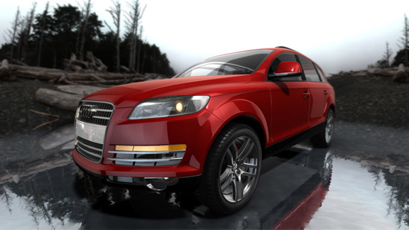 The average rendering time for this Audi Q7 with 1.98 million pollygons is less than 2 secs when done in its product MachStudio Pro, according to StudioGPU.