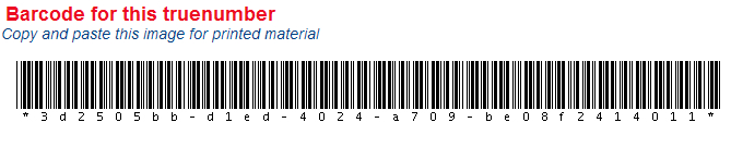 All truenumbers (as items in Numberspace are called) are HTMl-tagged and barcoded, making it possible to transfer them with their metadata and histories intact.