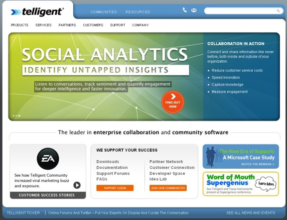 Telligent Analytics lets you extract meaningful data from unstructured data in online communities.