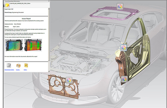 NX 7 with HD3D from Siemens PLM Software lets you visualize project data housed in Teamcenter as layers on your 3D geometry.