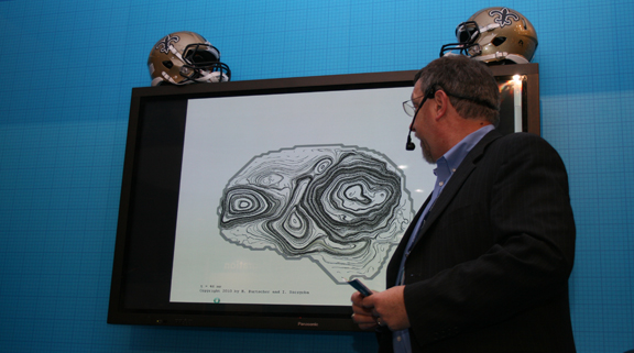 John Hengeveld, marketing director for Intel's HPC Data Center Group, explains how six accelerometers in football helmets equipped with Riddell HITS (Head Impact Telemetry System) allowed on-field impact data to be collected. 