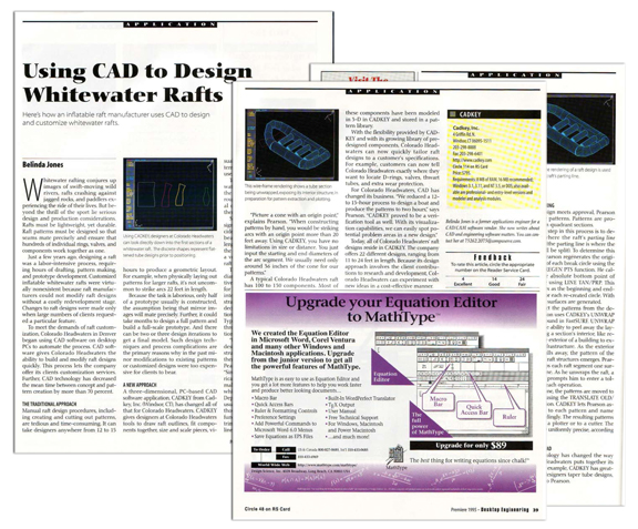 A case study featuring CADKEY, from the premiere issue of DE in 1995.