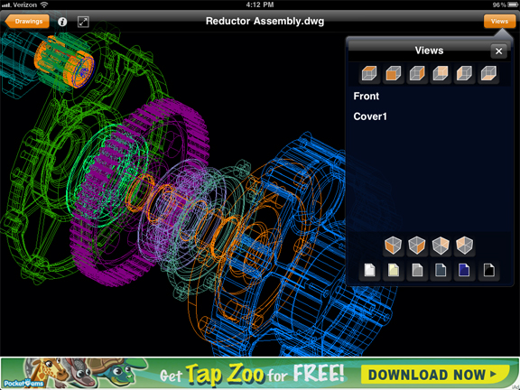 IMSI/Design's TurboViewer, a DWG viewer for 2D and 3D drawings. 