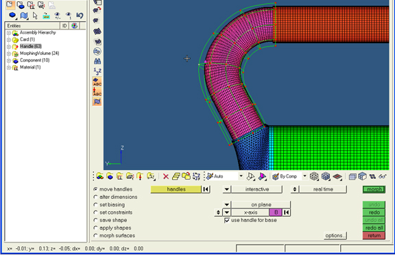 Using HyperMorph, part of HyperWorks 11.0, to optimize meshes before running CFD analysis.