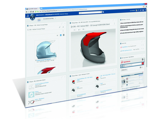 SolidWorks Industrial Design with direct access to content and community. 
