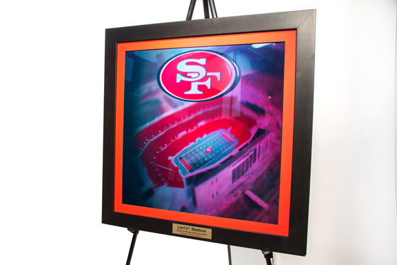 Zebra Imaging, based in Austin, Texas, offers hologram prints. Shown here is the hologram of a sports stadium. (Image courtesy of Zebra Imaging.)