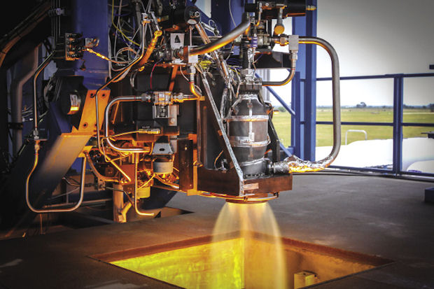 The SuperDraco engine chamber is manufactured from Inconel using direct metal laser sintering (DMLS). The thruster will power the launch escape system on SpaceX’s Dragon Spacecraft. Image courtesy of SpaceX.