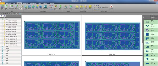 SigmaTEK Systems has announced the availability of SigmaNEST X1.3, the latest release of its profile cutting and sheet metal CAD/CAM system. Image courtesy of SigmaTEK Systems LLC.