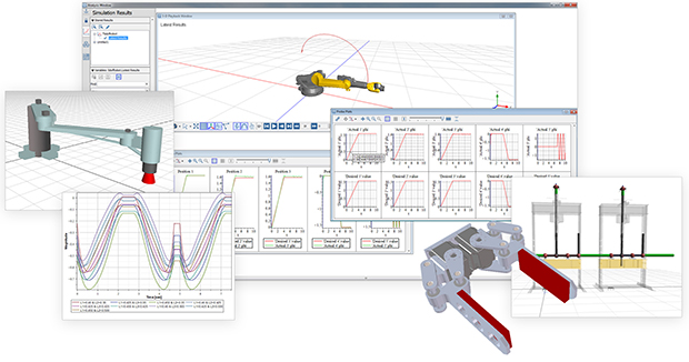 MapleSim’s visualization tools let you investigate and plot any model variable, view 2D simulation results and 3D simulation animations as well as analyze your model. These abilities are also available through the new MapleSim Explorer, a standalone solution that makes MapleSim models available throughout engineering organizations. Image courtesy of Maplesoft.