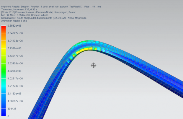 Using Simcenter 3D engineers can design and simulate the behavior of flexible pipes and hoses. Images courtesy of Siemens.