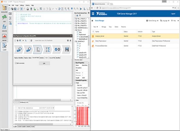 NI's Data Management Software Suite, an enterprise solution, melds tools from the company's Technical Data Management solution portfolio with a new application that automates the search, standardization, analysis and reporting of measurement data. Image courtesy of National Instruments.