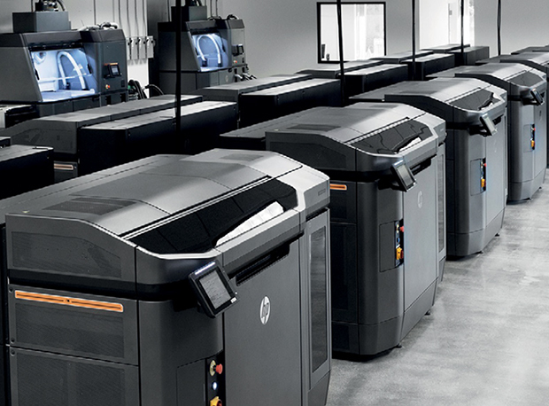 HP Jet Fusion 3D 4210 Printing Solution offers improved overall efficiency compared with previous models along with a new processing station that handles higher material volumes. The effect, according to HP, is the ability to mass-produce from 700 to 1,000 engineering-grade parts per week at the industry's lowest cost-per-part. Image courtesy of HP Inc.