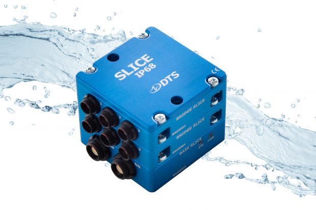 SLICE IP68 miniature data recorders are designed to embed in the test article to collect physical signals in the most extreme environments. Image courtesy of DTS.