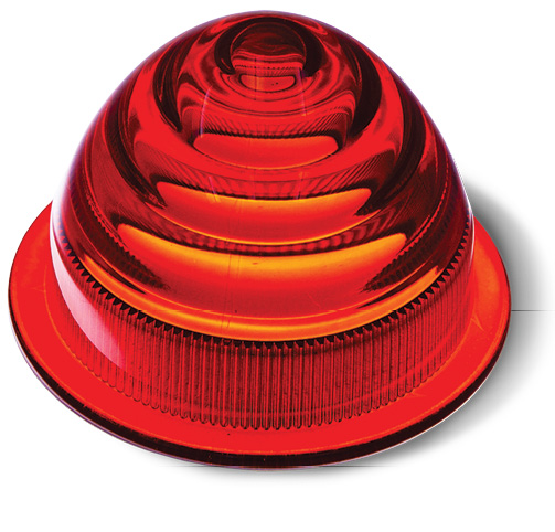 This stereolithography printed part has been dyed red and clear coated. Image courtesy of Proto Labs.