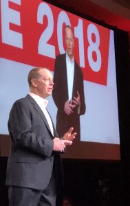 Aras CEO Peter Schroer at ACE 2018.