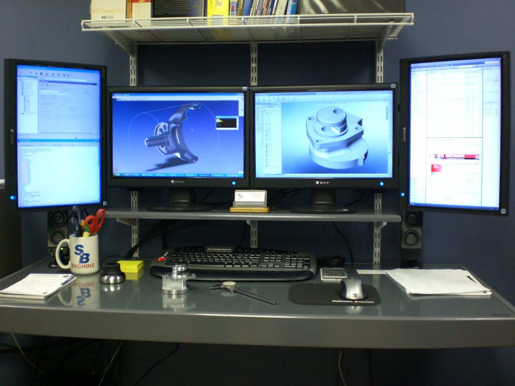 Studies show the use of multiple monitors increases productivity by up to 42%. Image courtesy of Dell.