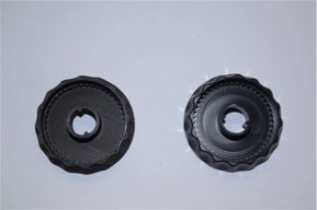 Plastic gears and enclosures for a medical dispensing device prototype, made by Datum3D for a client, were produced to final test form by relying on machining over AM. Traditional processes have advantages in meeting tolerances, aesthetics and high production volumes. Above on the right is an example of a functional, machined prototype of the gear. The AM part is on the left.