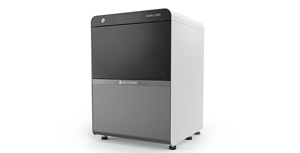 The FabPro® 1000 creates precise, high-quality parts at up to three-times-faster high-throughput print speeds compared to competing systems. Image courtesy of 3D Systems.