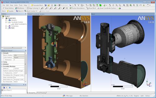 ANSYS 14 assembly mesh
