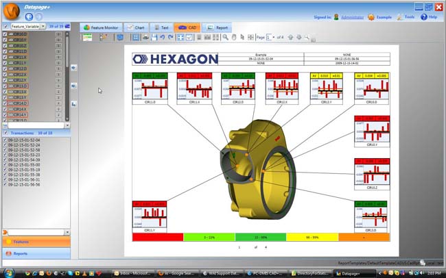 Hexagon Metrology Releases DataPage+ PC-DMIS Integrated SPC Software Package