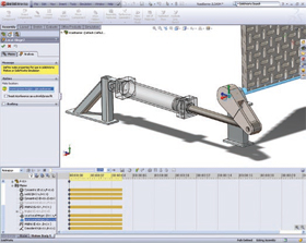 Motion simulation results from SolidWorks Motion provide data such as joint reactions and inertial forces; just the inputs needed for structural analysis that can be completed in SolidWorks Premium.