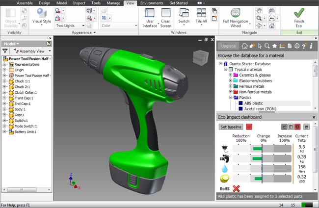 Sustainable Tool from Granta Featured in Autodesk Inventor 2012 Software