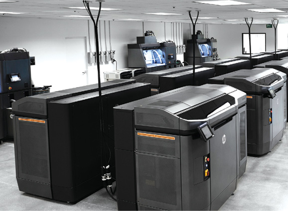 HP Jet Fusion 3D 4200 printers create a path to industrial 3D manufacturing and mass customization. Image courtesy of HP.